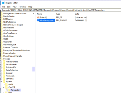 Registry editor